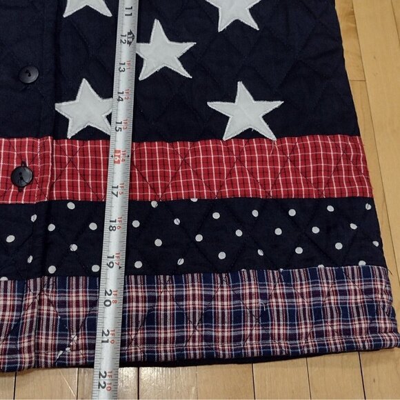 Dont Mess With Texas Vest Womens Medium Quilted Patriotic Vest Stars Stripes - Picture 8 of 8